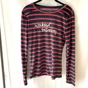 Cuddl Duds climate right velour top Getaway Weekend SZ S.NWOT